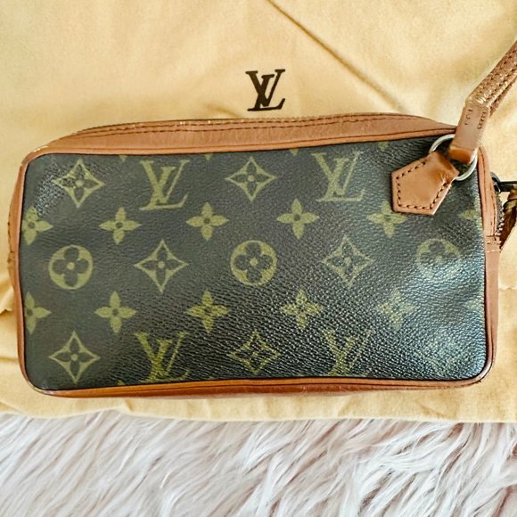 AUTHENTIC LOUIS VUITTON MONOGRAM CLUTCH WRISTLET VINTAGE - Picture 3 of 11